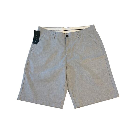 NWT Perry Ellis Pinstripe Slim Fit Shorts Mens 32 9" Inseam Quiet Luxury Preppy - Picture 1 of 14